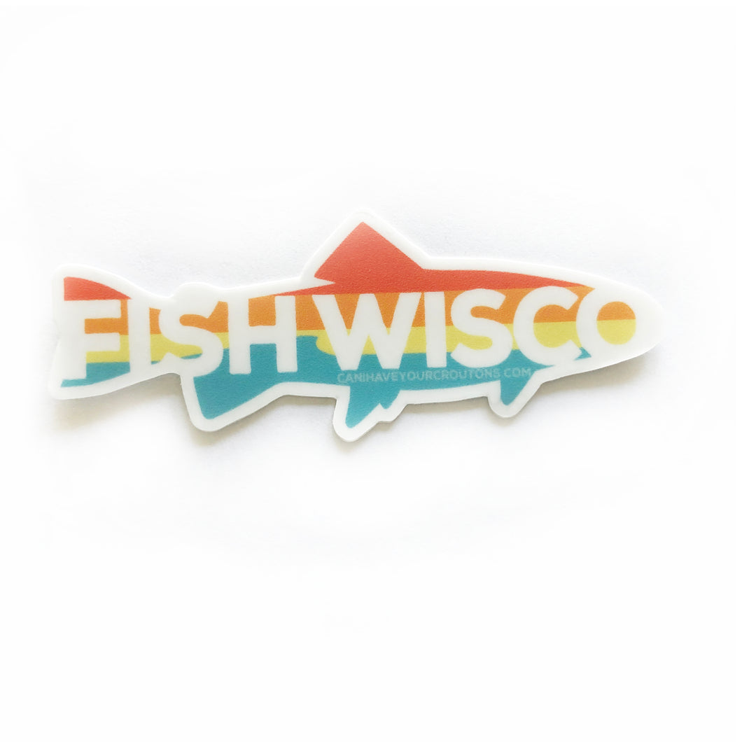 Fish Wisco Sticker FREE SHIPPING