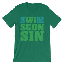 Swimsconsin bright teal/green Unisex short sleeve t-shirt