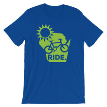 Ride bright. Unisex short sleeve t-shirt