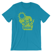 Ride bright. Unisex short sleeve t-shirt