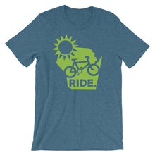 Ride bright. Unisex short sleeve t-shirt