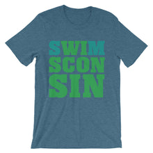 Swimsconsin bright teal/green Unisex short sleeve t-shirt