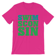 Swimsconsin bright teal/green Unisex short sleeve t-shirt