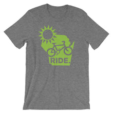 Ride bright. Unisex short sleeve t-shirt