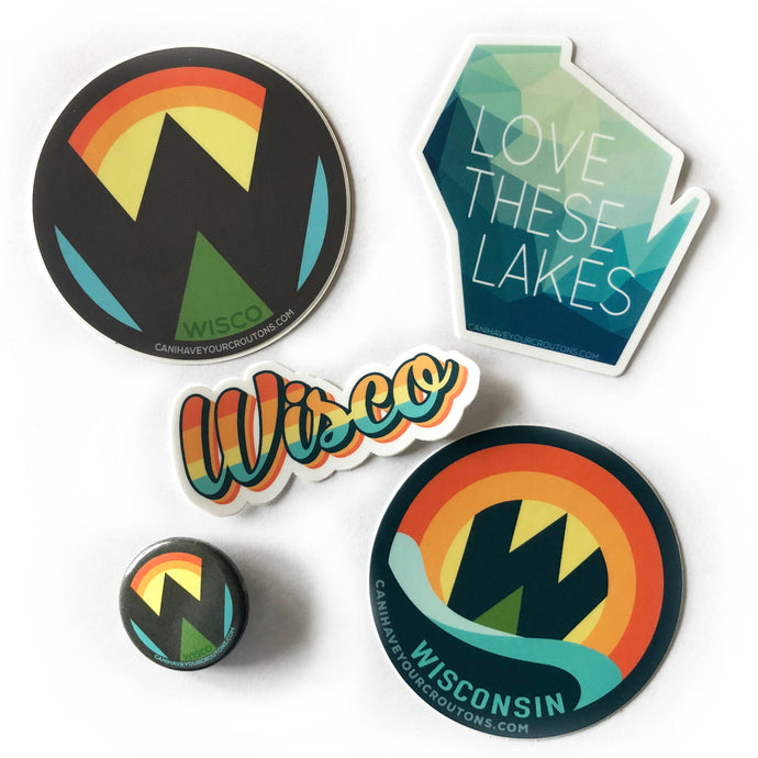 Sticker/Button Goodie Pack FREE SHIPPING