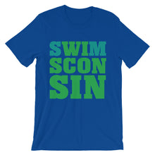 Swimsconsin bright teal/green Unisex short sleeve t-shirt