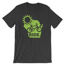 Ride bright. Unisex short sleeve t-shirt