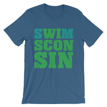 Swimsconsin bright teal/green Unisex short sleeve t-shirt