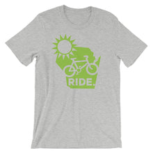 Ride bright. Unisex short sleeve t-shirt